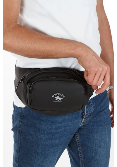 Tuldar Deri Usb Kulaklık Çıkışlı Crossbody Çapraz Göğüs Omuz Ve Bel Çantası Tul360 Siyah - Beyaz