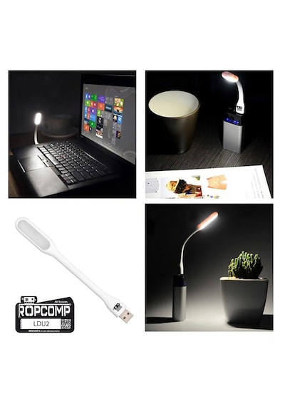 Ropcomp Usb Led Işık Esnek Okuma Ve Klavye Lambası Beyaz