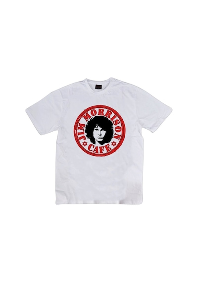 Stoned&Fame The Doors Baskılı Unisex %100 Pamuk Beyaz T-shirt Beyaz