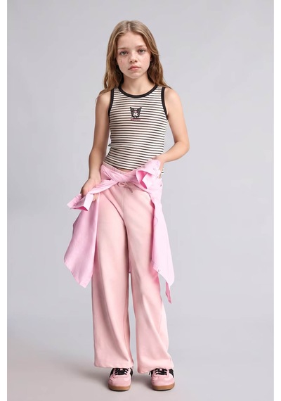 Defacto Wide Leg Pembe Kız Çocuk Eşofman Altı I2264a8/pn130