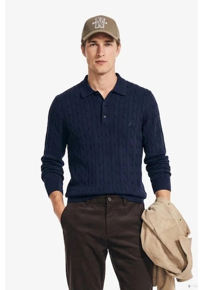Nautica Erkek Lacivert Regular Fit Triko Kazak-24803