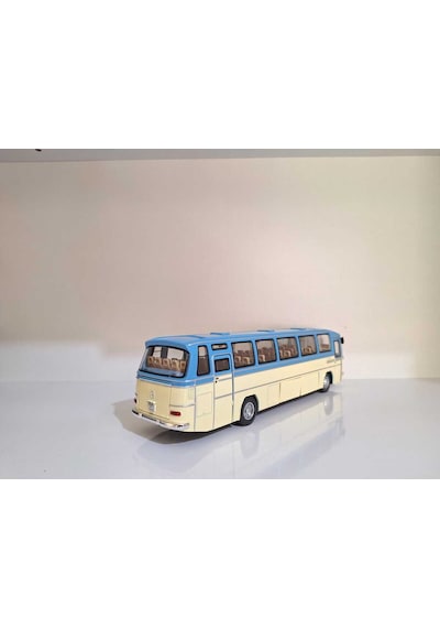 1:24 Ölçek 25 Cm Mercedes-benz O302 Sesli Işıklı Metal Model Otobüs Mavi Renk