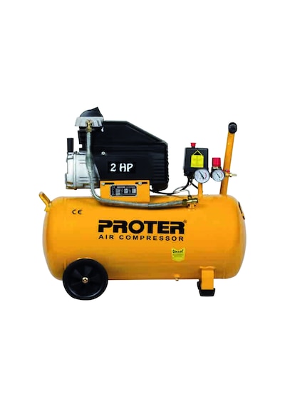 Proter 50 LT Hava Kompresörü-2 HP sarı