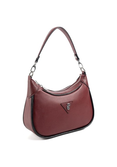 Silver Polo Sp1180 Kadın Omuz Çantası Düz Bordo-bordo-siyah