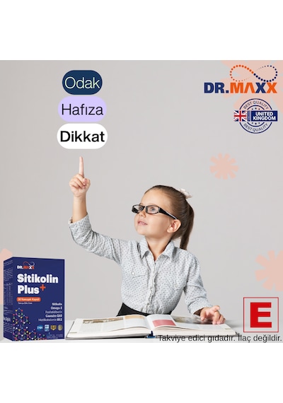 Dr. Maxx Sitikolin Plus+ 30 Kapsül Sitikolin Ve Fosfolipid Kompleksi İçeren Takviye
