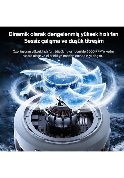 Memo Cx20 İos Android Soğutucu 20w Manyetik Rgb Telefon Soğutucu Anında Hızlı Soğutma,sessiz Fan Soğutma - Beyaz
