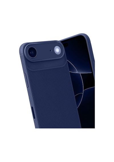 Apple iPhone Uyumlu   17 Air Auto Focus Karbon Kapak - Lacivert Düz Renkli