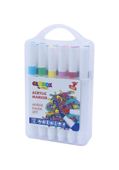 Akrilik Marker Kalem Seti 12 Renk