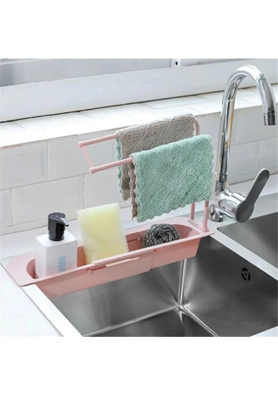 Mutfak Lavabo Organizeri-raflı Düzenleyici Pembe Diğer