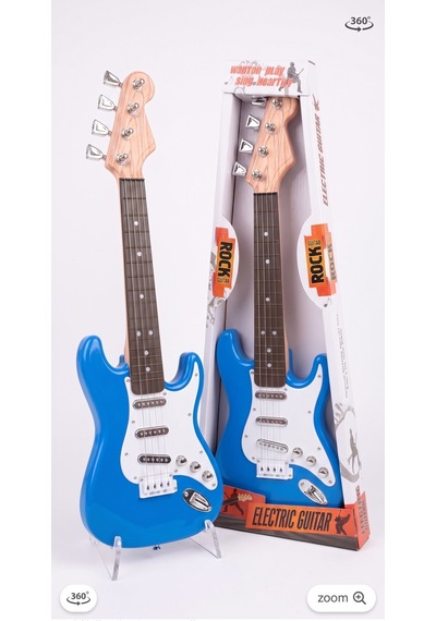 Pilli Elektronik Rock Gitarı 44 Cm 45111 Mavi
