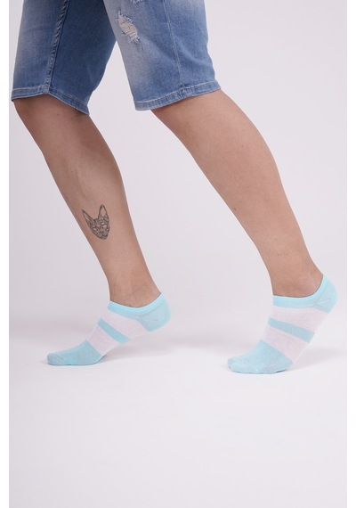 The Socks Company 3 Çift Erkek Patik Çorap 23SDCR157P Beyaz - Gri