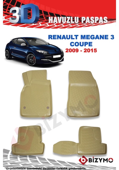 Renault Megane 3 Coupe 2009-2015 3D Bej Paspas Takımı Bizymo