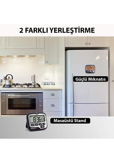 Thermopro TM01 Alarmlı Işıklı Kronometre, Geri Sayım Sayacı