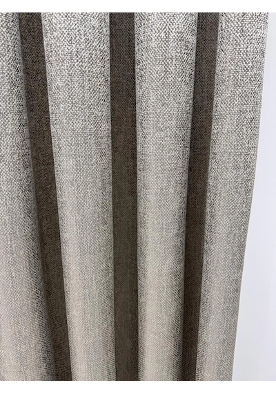 Nivemeshome Nevra V-5309 Toprak 1/3 Sık Pileli Fon Perde Apm