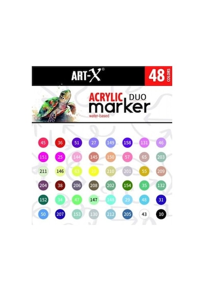 Artx Acrilic Marker Duo 48'li Akrilik Kalem Seti Renkli