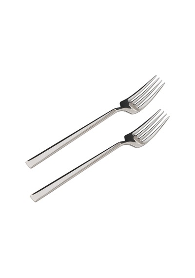Mudo Home New Premıum Steel 2'li Yemek Çatalı Gümüş