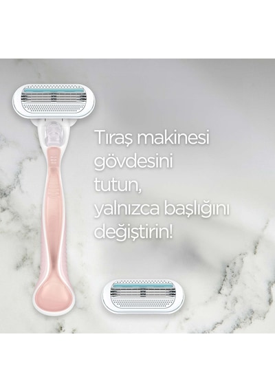 Gillette Venus Smooth Sensitive Tıraş Makinesi + Yedek Bıçak 2'li