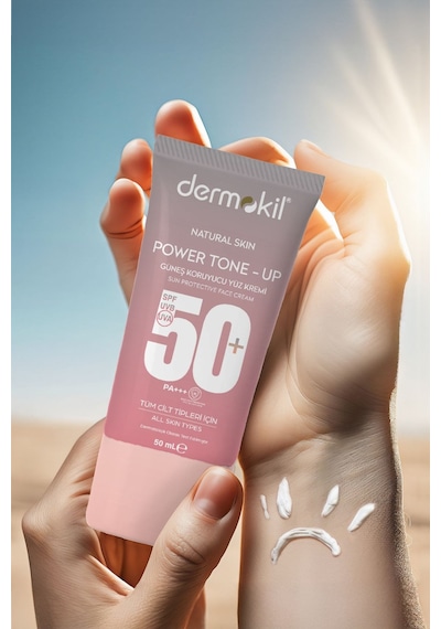 Dermokil Power Tone-Up Güneş Koruyucu Yüz Kremi SPF50+ 50 ML
