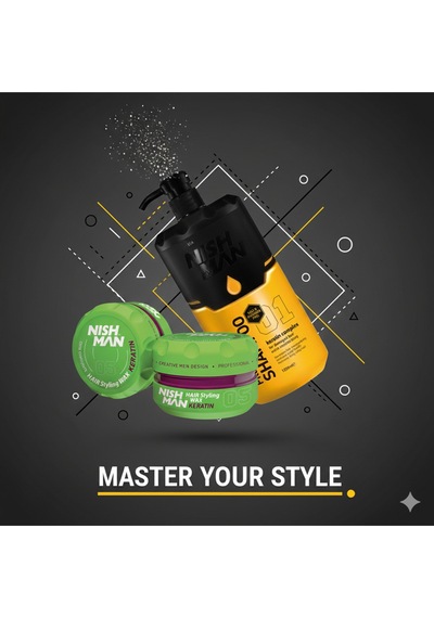05 Saç Şekillendiric Ultra Sert Parlak Wax 100 Ml X 5 Adet/ + 1250 Ml Tuzsuz Şampuan Hediye