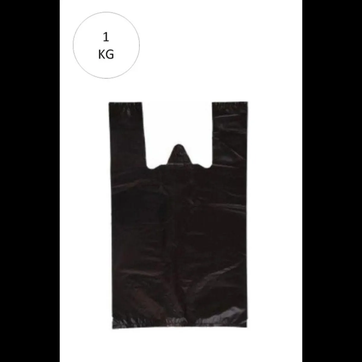 Küçük Boy Siyah Poşet Tekel Market Poşeti 1 KG 26 x 44 CM 80'li
