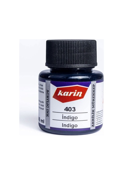 Hat Mürekkebi-kaligrafi Mürekkebi-akrilik Mürekkep Indigo 403-45ml Çok Renkli