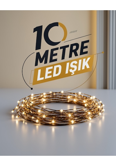 10 Metre Gün Işığı Led Işık Seti 100 Ampul Diğer