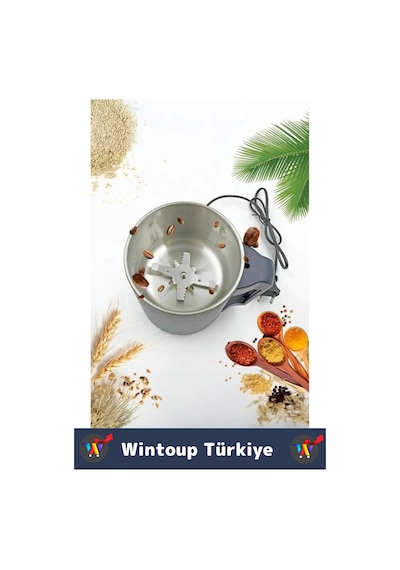 Premium Ergonomik Tutma Saplı Yüksek Kaliteli Çelik Baharat Kahve Kuruyemiş Öğütücü Değirmen 500 Ml Çok Renkli