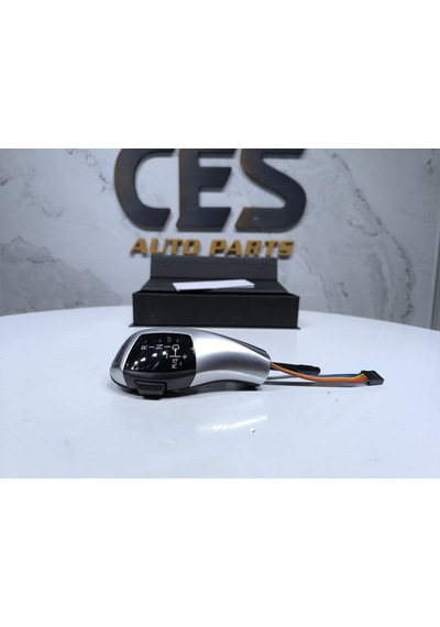 Bmw 5 Serisi E60 Takoz Vites Uyumlu Joystick Işıklı Vites Topuzu Sıfır Gümüş