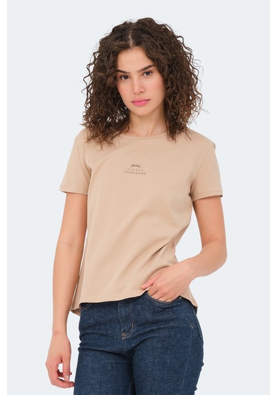 Slazenger Vıraj 3 Lü Set Kadın Tişört Bej - Saks Mavi- Su Yeşili