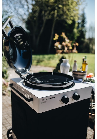 Arosa 570g Tex Yeni Nesil Siyah Barbekü - Tekstil Kabinli, Döküm Izgara Dahil, Dış Mekan Kullanımına Uygun