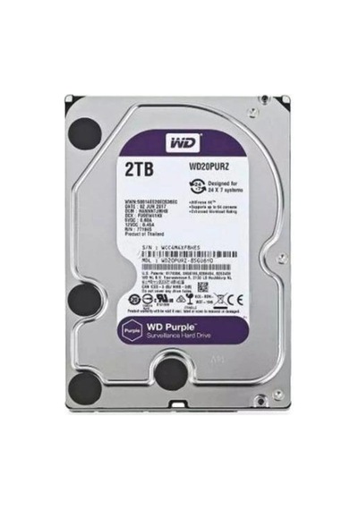 Gv Hd 2tb Wd 3.5 Purple Sata3 5400rpm 64mb 7/24 Guvenlık Wd23purz 3 Yıl Resmı Dıst Garantılı