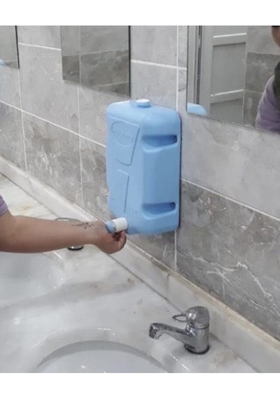 Tuncel Teknik Toplu Kullanım Alanları Için 5kg Butonlu Sıvı Sabunluk Mavi