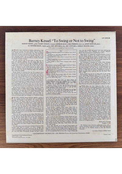 Barney Kessel Vol. 3, To Swing Or Not To Swing