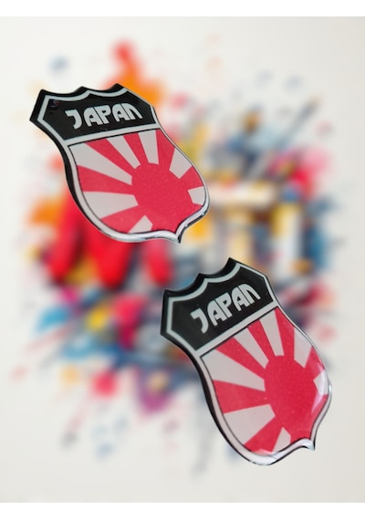Japan Damla Sticker Etiket Kabartmalı 3dsilikon Direk Arma Japon Etiketçilere Özel 2adet 3,5x3cm Çok Renkli