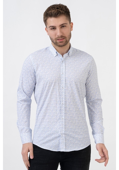 White Stone Oviedo G2308 Regular Fit Pamuklu Likralı Gömlek Desenli M Çok Renkli