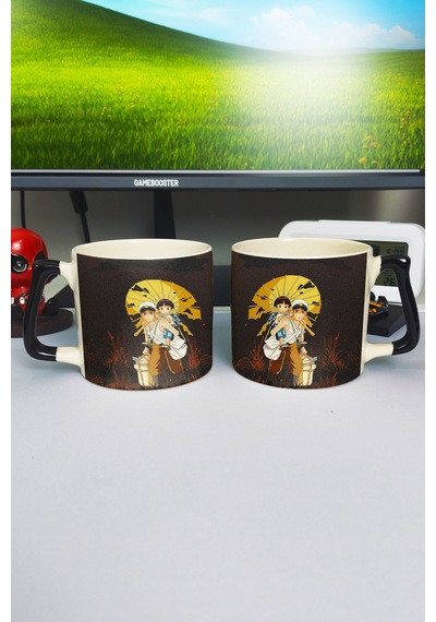 Ateşböceklerinin Mezarı Grave Of The Fireflies Anime Baskılı Seramik Lüks Kupa 1 Adet Özel Siyah Kulp Dalga Kulp V5d Çok Renkli