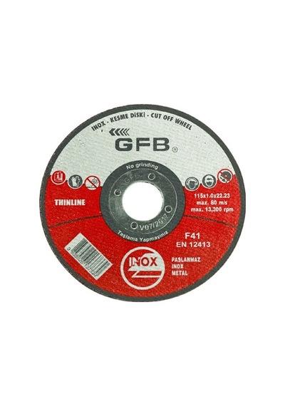 GFB 2350 115*1 İnox Metal Kesici Taş 50'li