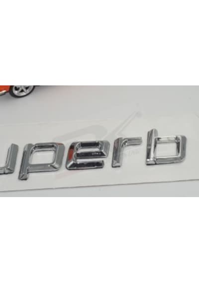 Skoda Superb Yeni Nesil Bagaj Krom Abs 3M 3D Yazı Logo Amblem