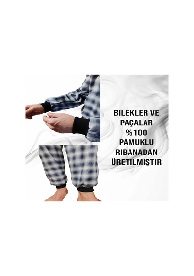 Benlife Ribanalı Demans Tulumu Ekose Pamuk Kumaş