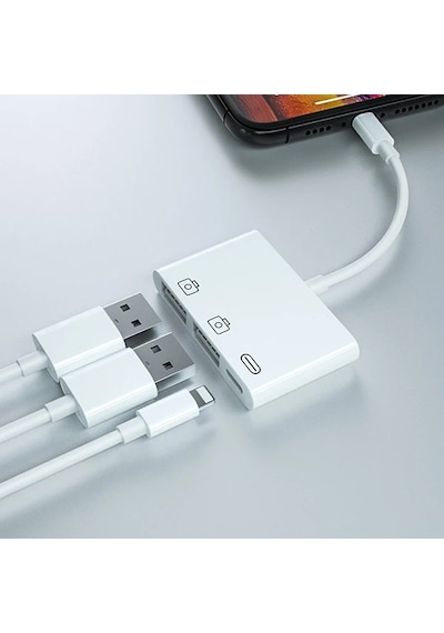 Ally 3in1 Apple iPhone Uyumlu/Apple İpad Uyumlu Uyumlu Uyumlu Lightning To Usb Kamera Okuyucu- 5775 Cn