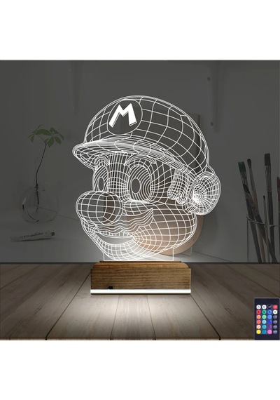 Luvivia Super Mario 3d Lamba - Masa Gece Lambası Şeffaf