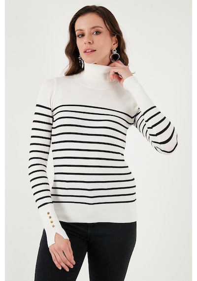 Fashion Friends Bayan Kazak 25k0024k1 Ekru Çizgili Ekru Çizgili
