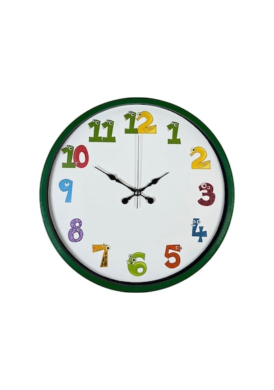 36 Cm Yeşil Çocuk Odası Duvar Saati Renkli 80305940
