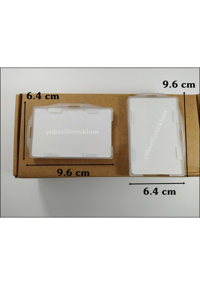 Çift Taraflı Plastik Kimlik Kabı Pvc Yatay ve Dikey Sert Kimlik
