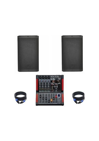 Dj Pro Hazır 1800 Watt Pasif Ses Sistemi Paket-5
