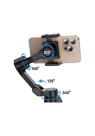 Fuchsia Sf27 360 Ayarlanabilir Katlanabilir Tripodlu 3 Eksenli Bluetooth Selfie Gimbal Stabilizatör