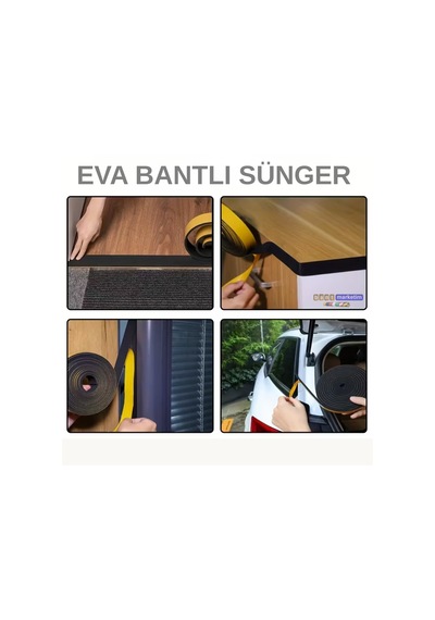 Eva Neopren Conta Sünger Bantlı Sızdırmazlık Bandı 2mm Kalınlıkta 8mmx25mt