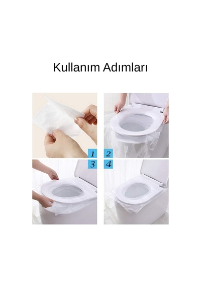 Siolanzi Tek Kullanımlık Klozet Kapağı Poşeti 50 Adet Şeffaf