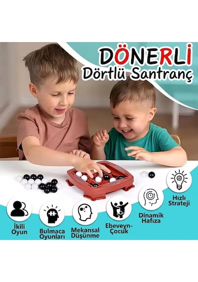 Orbitro Dönerli Zeka Oyunu - Çocuklar İçin Mekansal Düşünme ve Hızlı Strateji Geliştirme Oyun Seti