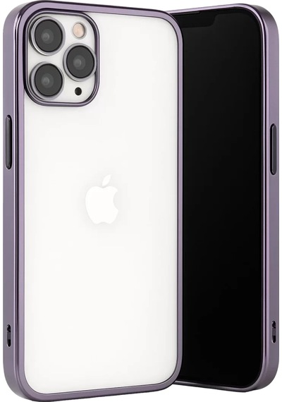 Newface Apple İphone 13 Pro Max Kılıf Razer Lensli Silikon - Mor